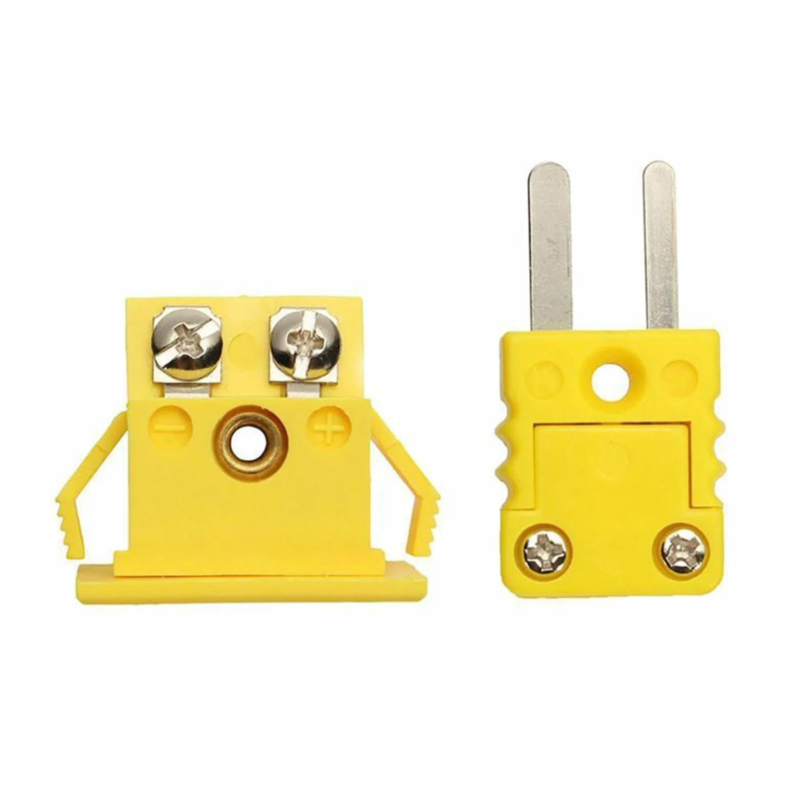 Juego de 4 conectores termopares tipo K miniatura hembra para montaje en panel de aluminio