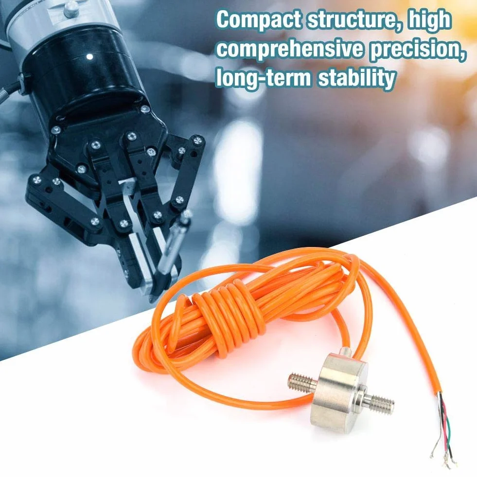LiebeWH Micro Sensor de Pesaje de Celda de Carga Miniatura Sensor de Tensión de Presión de Varilla de Tracción, DYMH-103 Sensor de Fuerza de Tensión y Compresión Célula de Carga Aplicable(0~5kg)