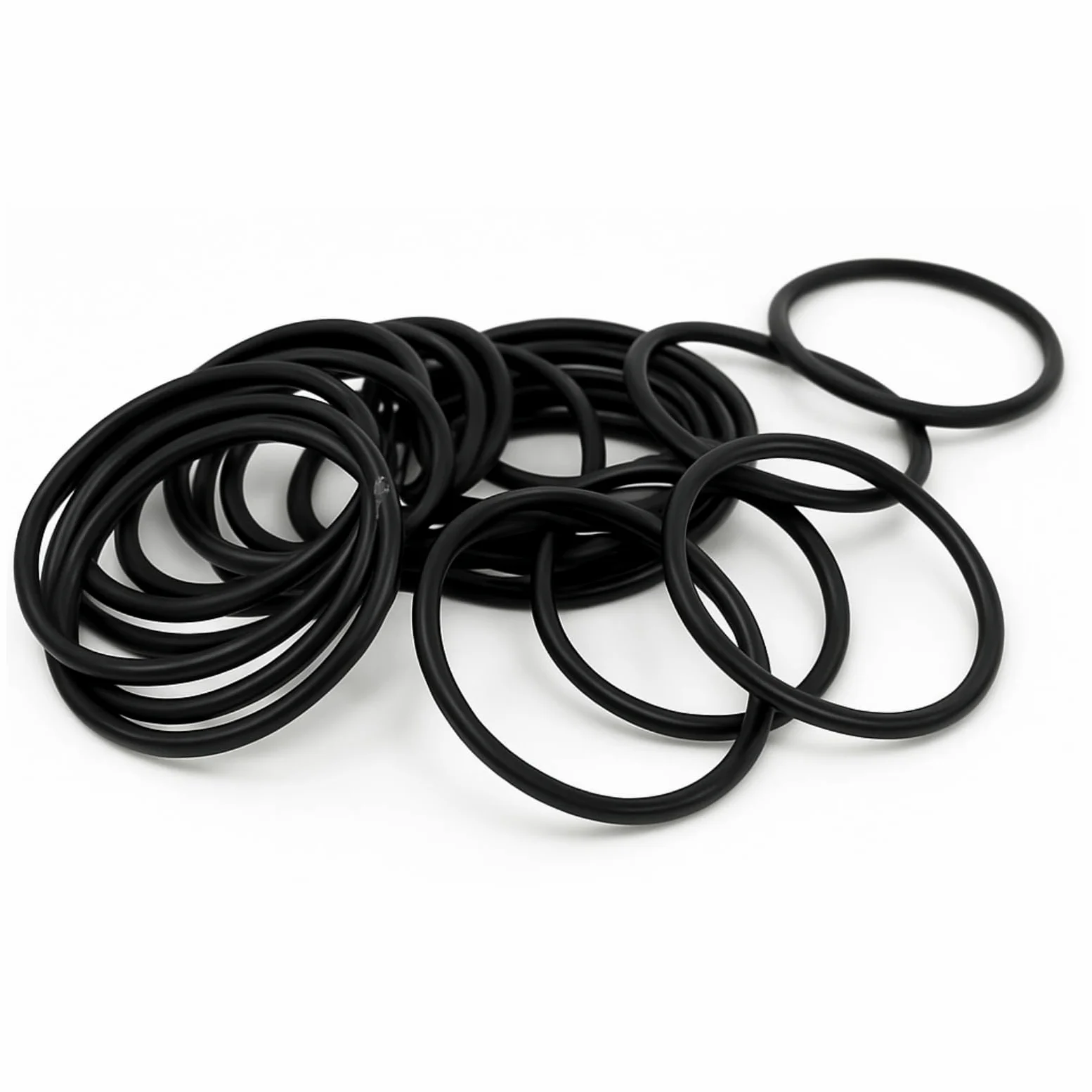 Junta tórica NBR, 56,5 x 5,33 mm, junta de goma, nitrilo, caucho acrilonitrilo butadieno de alta dureza, resistente al aceite, juego de 100 unidades, color negro