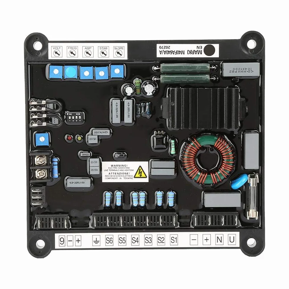 Regulador de tensión M40FA640A AVR Tarjeta de regulación automática de la tensión para accesorios para generadores de 1 y 3 etapas