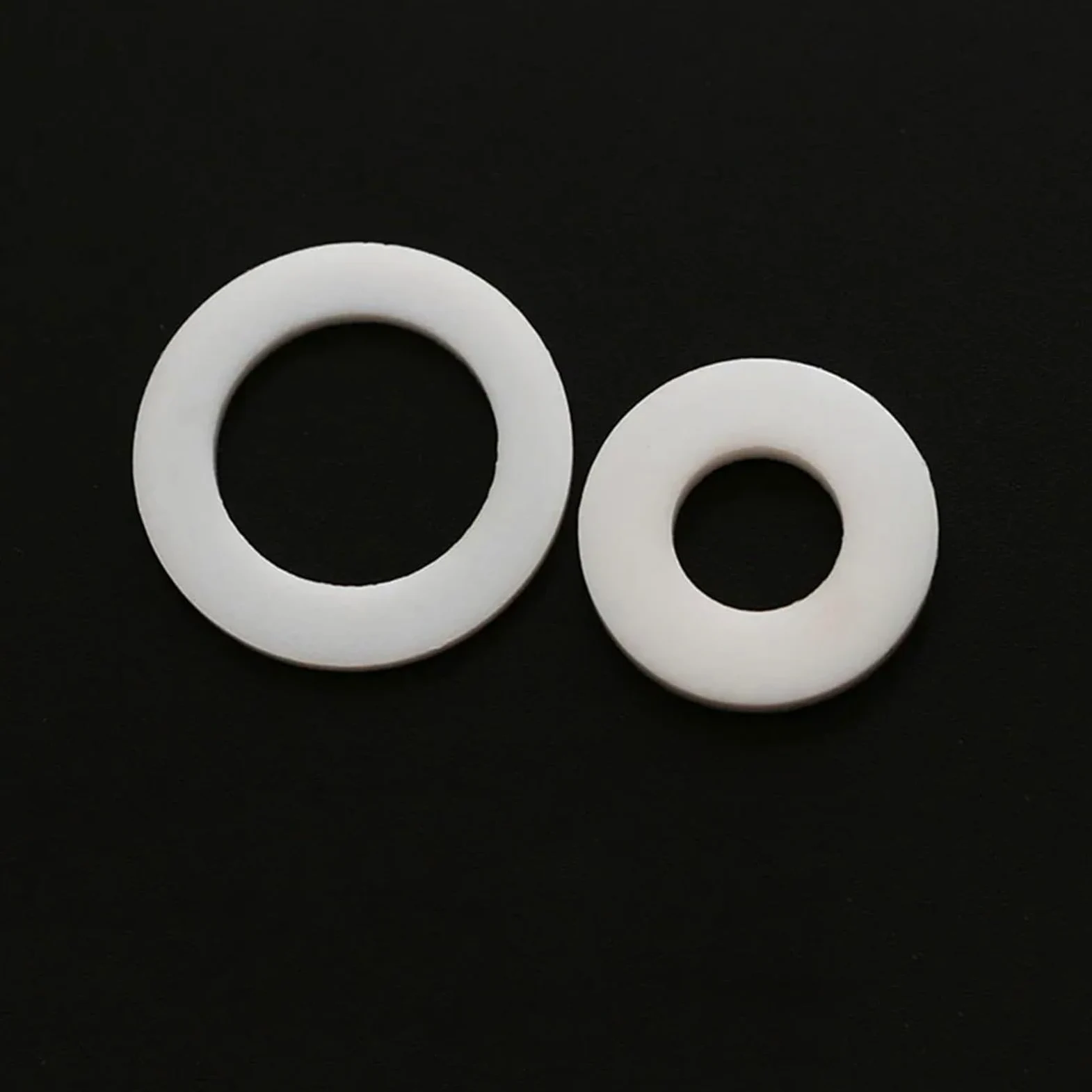100 piezas blancas de 1/2" 3/4" 1" de goma de silicona PTFE, almohadilla plana for de ducha, junta de manguera, fuelle, arandela(DN15 PTFE gasket)