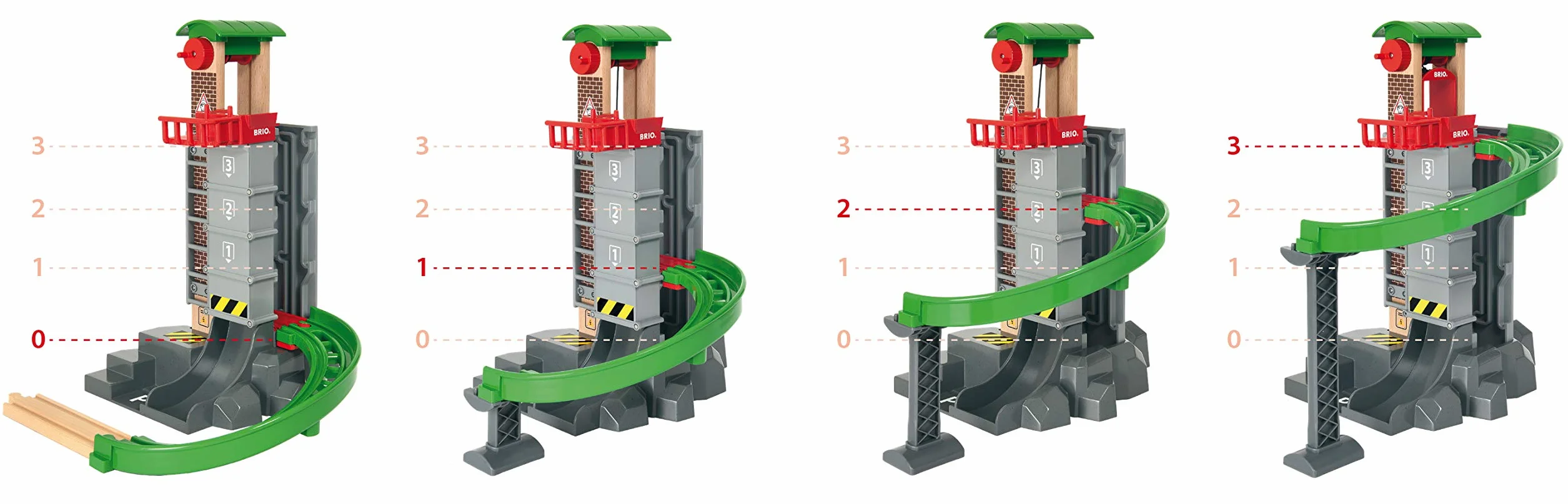 BRIO World Set Almacén Levanta y Carga, Ferrocarriles de Madera, Juguete 32 piezas 3+ Años