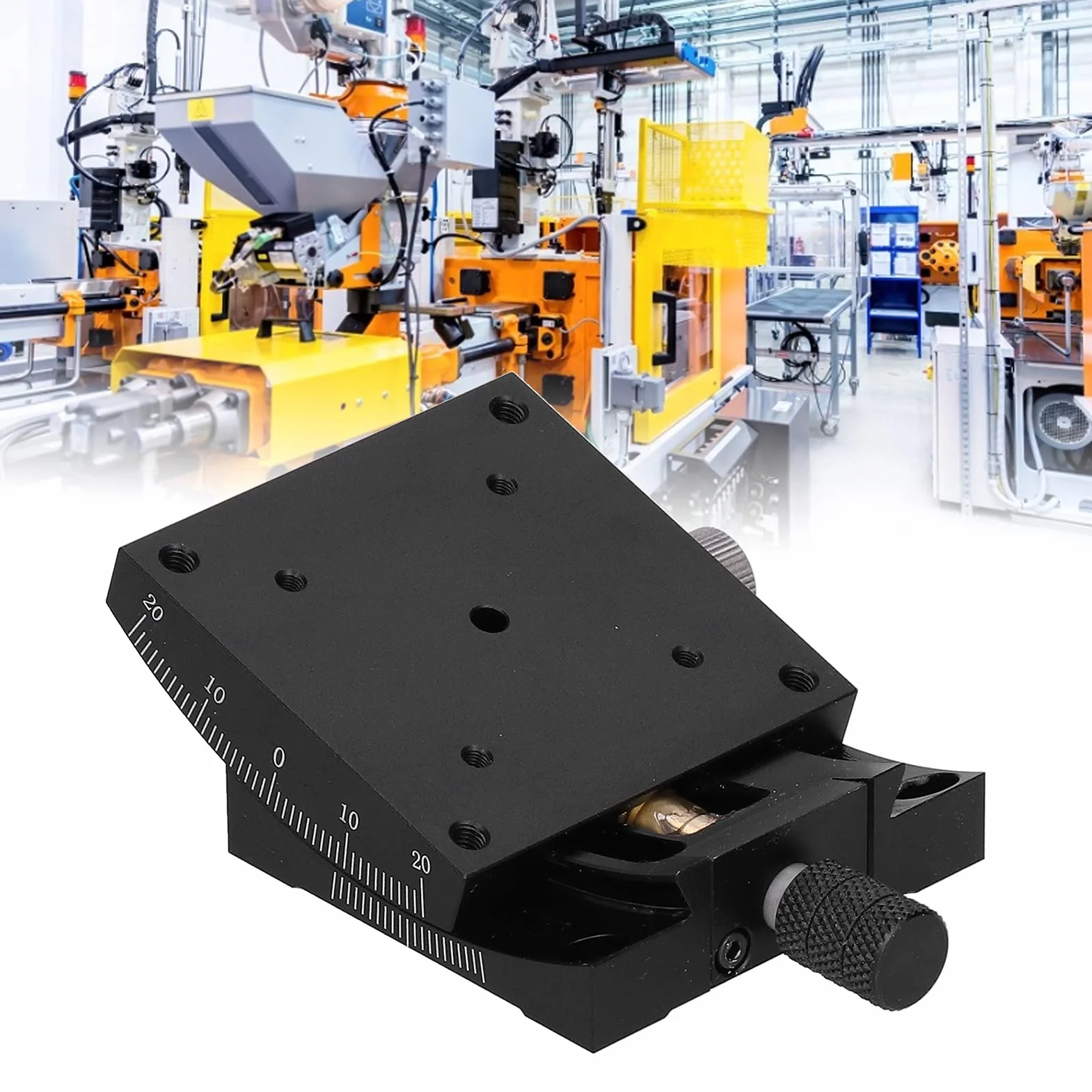 Etapa lineal de Sunicon, goniómetro Turbine Dovetail Fine Manual Platform 60x60 mm para equipos ópticos, dispositivos de medición
