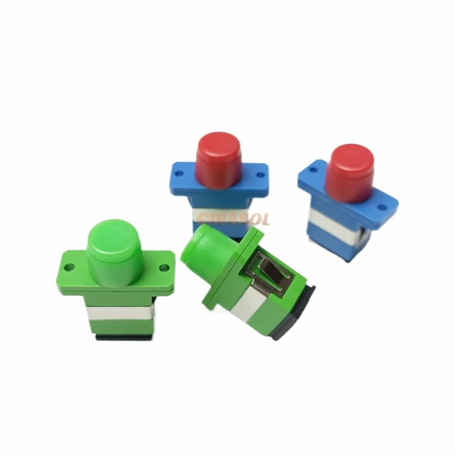 Adaptador de fibra óptica FC-SC UPC/conector de brida simple (10 piezas)(10PCS UPC blue)