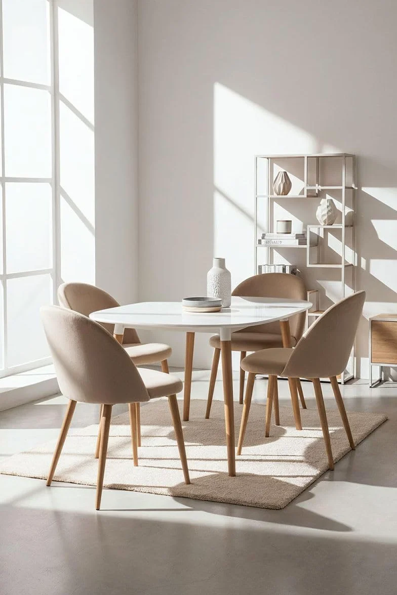 Regalos Miguel - Packs Sillas Comedor - Pack 4 Sillas Vint Terciopelo - Beige