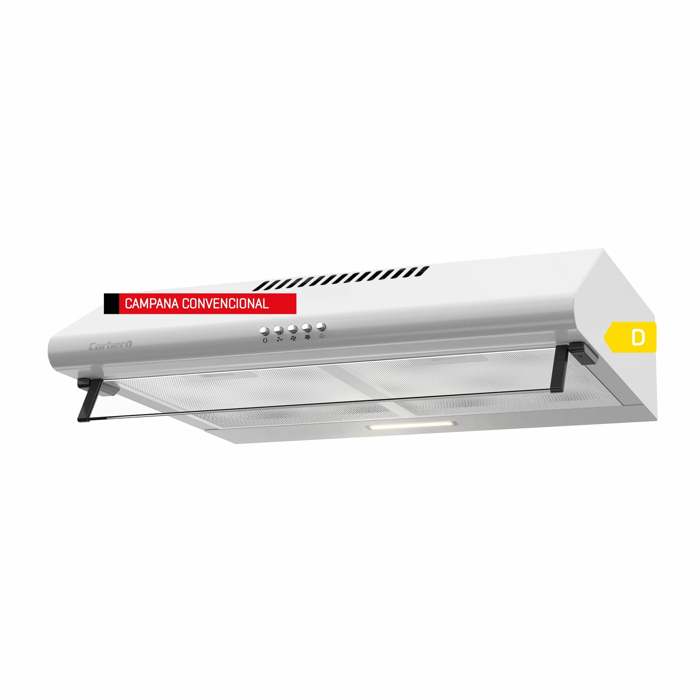 Corbero Campana Convencional 60 cm SELATI640W 400 m3/h 65db 191,5 W Blanco