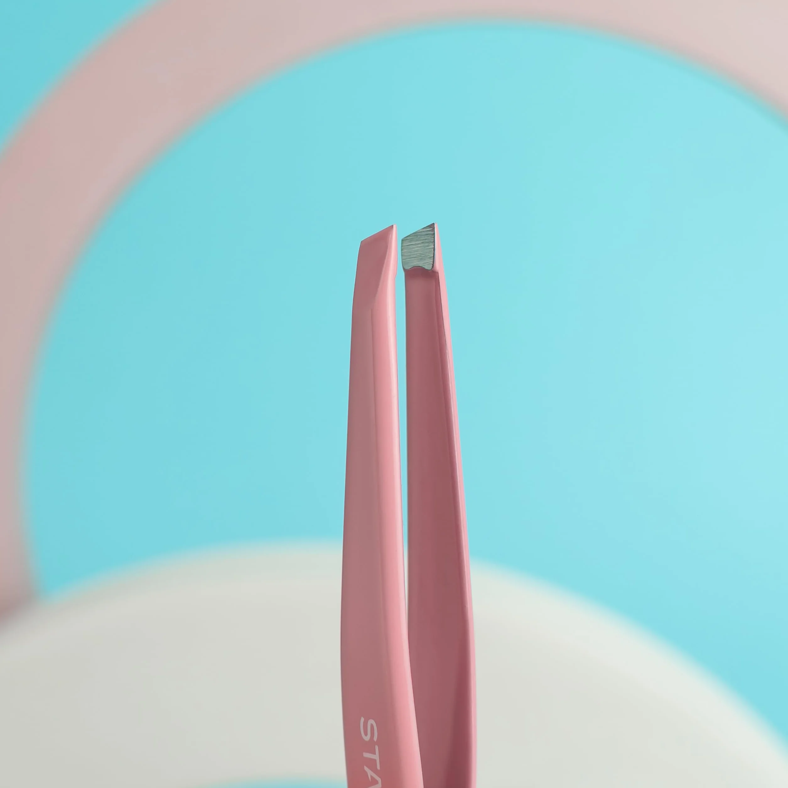 STALEKS PRO Pinza para cejas precisa, acero inoxidable
