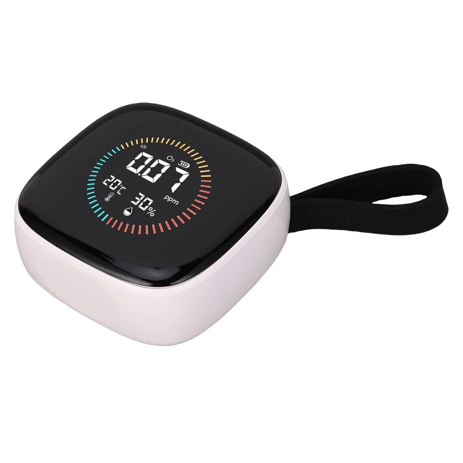 Walfront Medidor de Calidad de Aire O3 3 en 1, 0-50PPM, Portátil con Pantalla LCD, Batería Recargable y Cordón para Viajes, Camping y Picnic