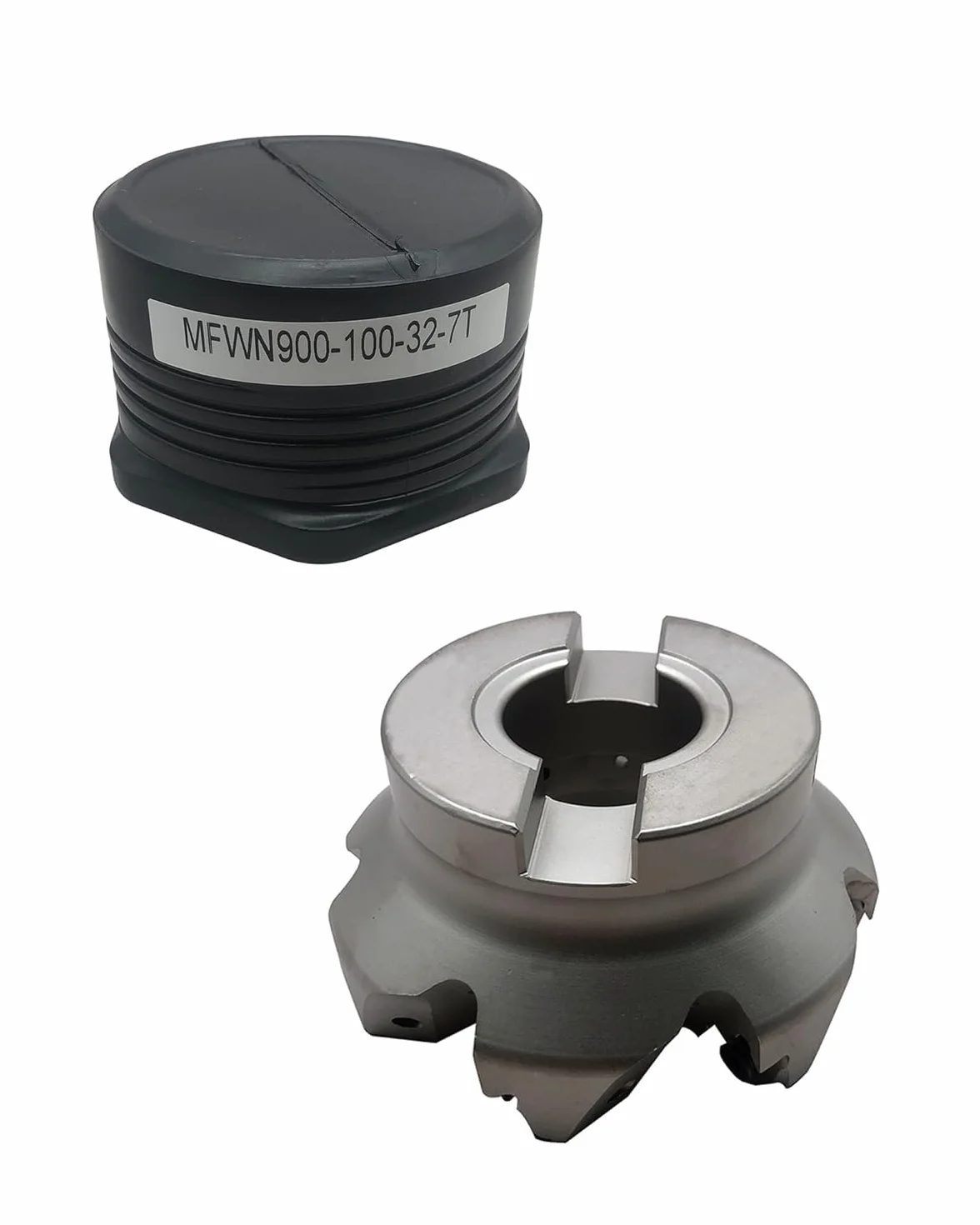 Fresa facial indexable de 7 flautas MFWN90 100-32-7T con refrigeración interna