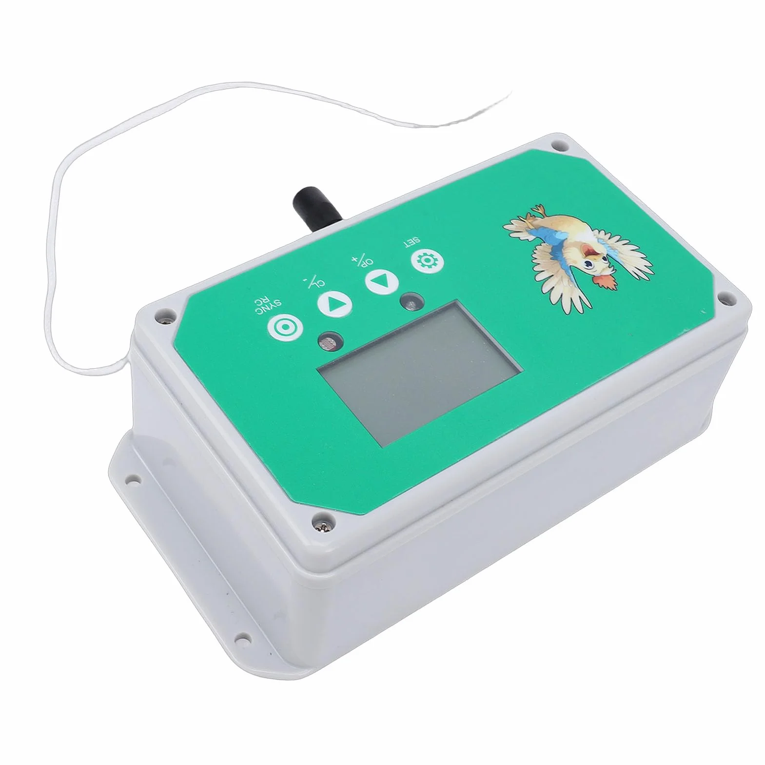 Asixxsix Puerta automática para gallinero,Pantalla LED HD,Capacidad de Carga de 0,5-4 kg,Puerta automática para Pollo,Modo temporizado Solar, para Pollo de Aluminio (Enchufe de la UE 100-240V)