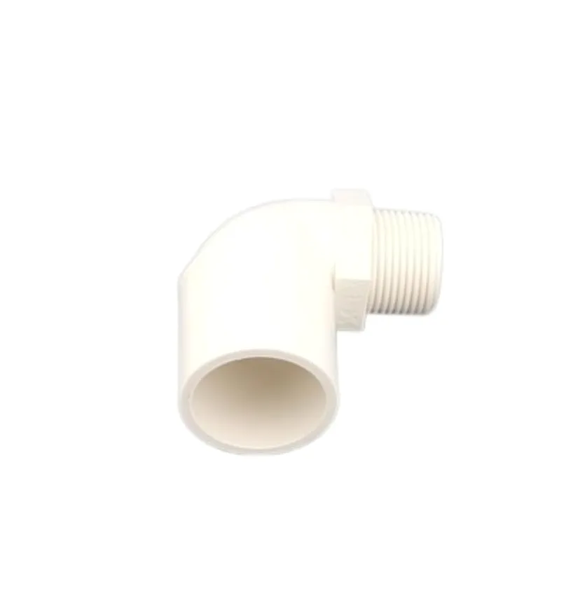 Conector rápido para codos Codo de 90 grados (20/25/32 mm a rosca macho de 1/2", 3/4" y 1") de PVC blanco for riego de jardín (paquete de 2)(32mm*DN15 1/2)