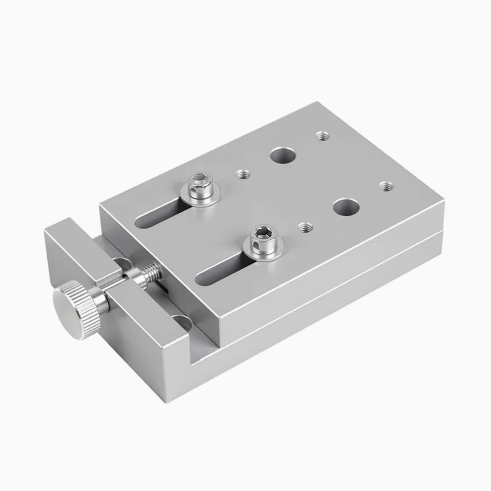 Recorrido de 20 mm, plataforma de 60 x 100 mm, guía de tornillo manual, eje X, plataforma lineal compacta