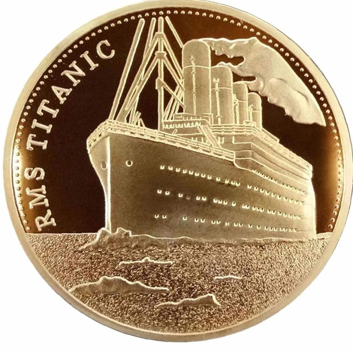 Moneda Conmemorativa Titanic Bitcoin BTC Artes Regalos Decoración Hogar