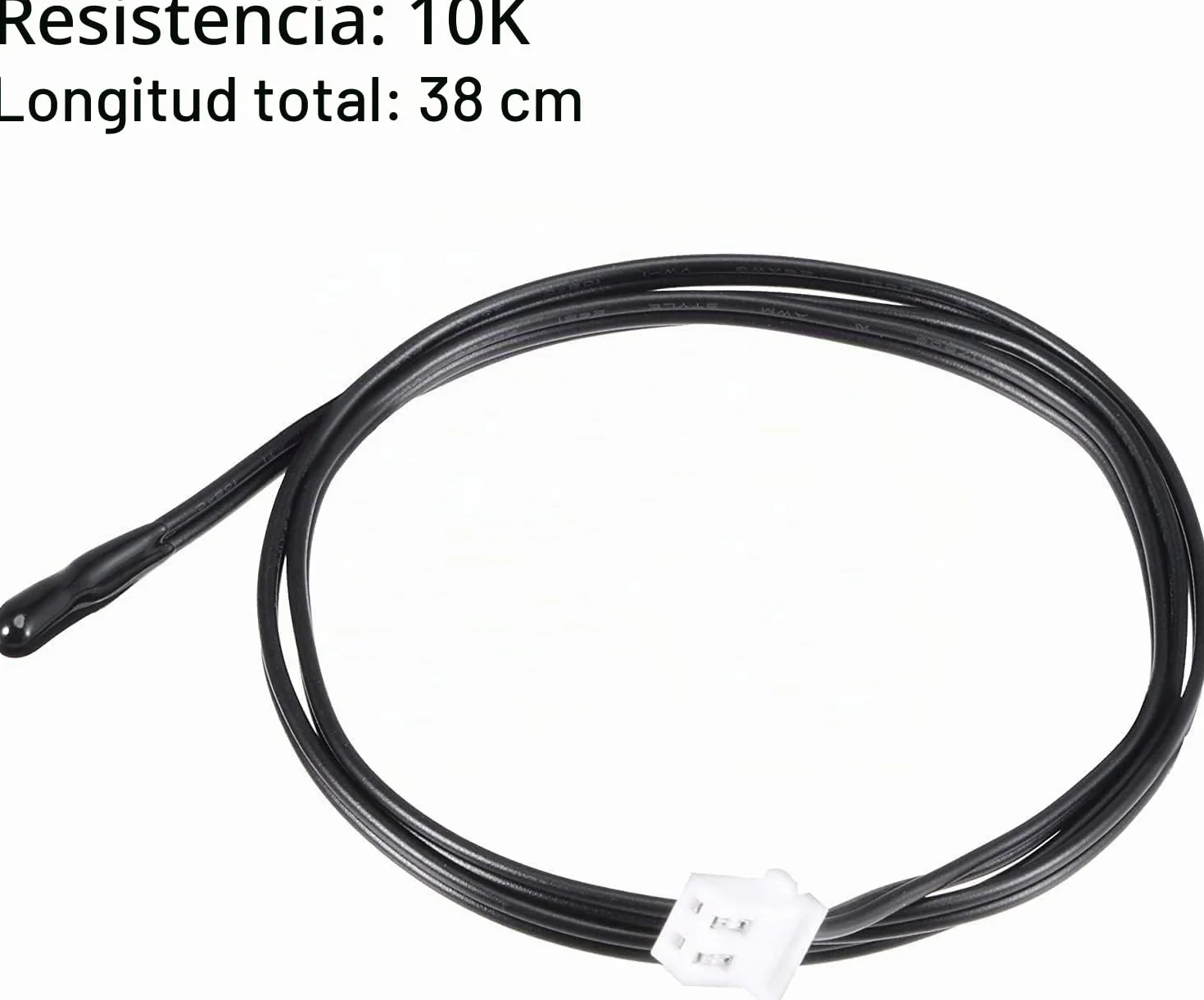 Sensor de temperatura NTC 10K 3950, sonda impermeable, cable de extensión digital, cabezal de goma