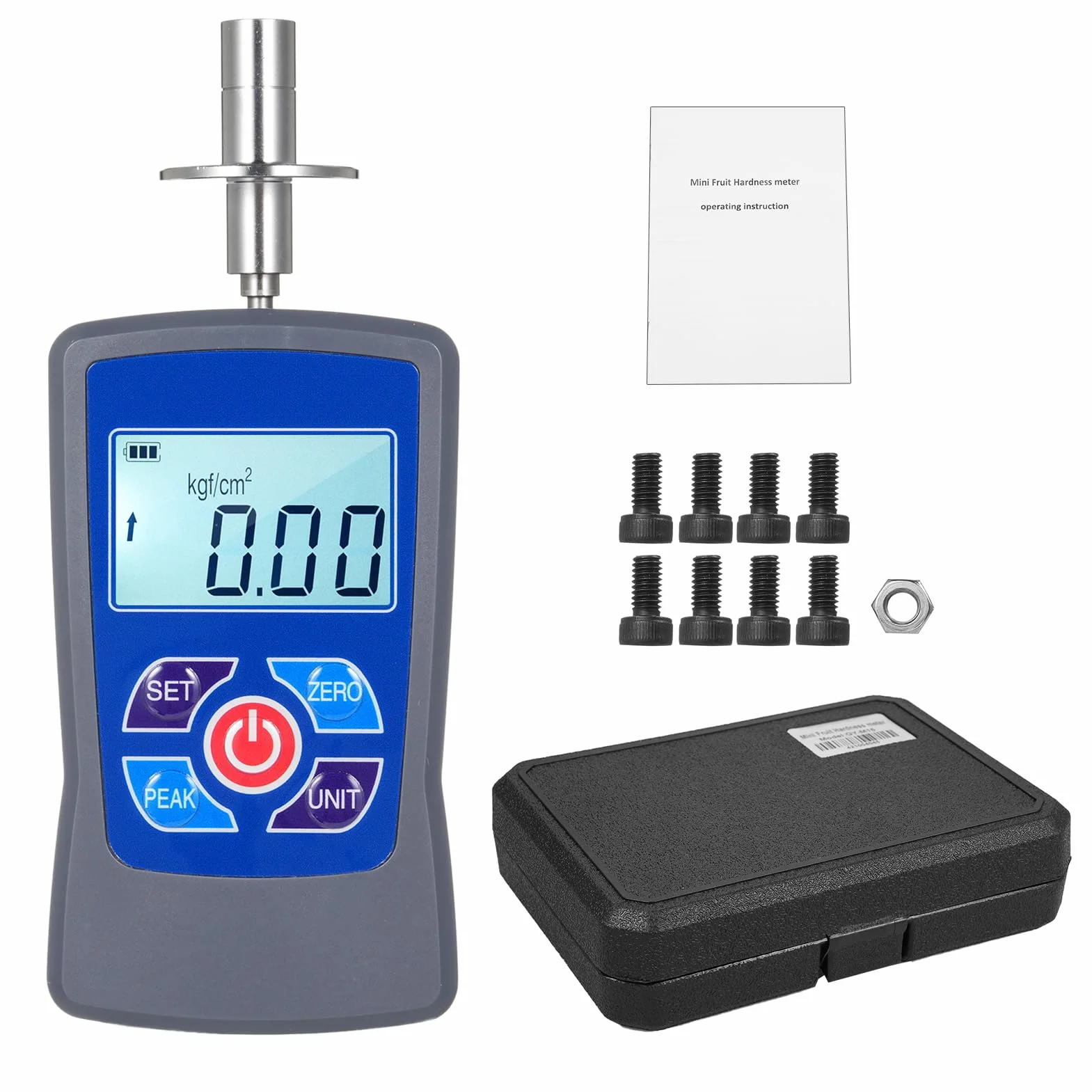 Irfora GY-M15 Comprobador digital de dureza de fruta mini penetrómetro 0,2-15 kgf/cm²