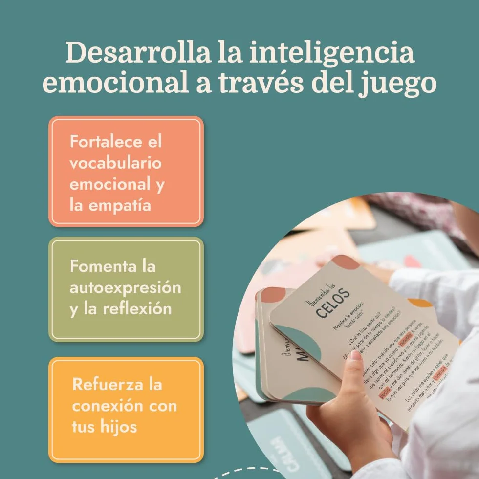 Samma Sati Tarjetas de Emociones Montessori Juego Educativo Flashcards para Niños 2 Años Pictogramas Español