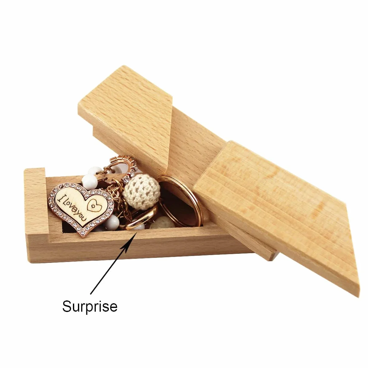 Caja de Madera con Compartimentos Ocultos, Rompecabezas Difícil para Adultos, Regalo Secreta