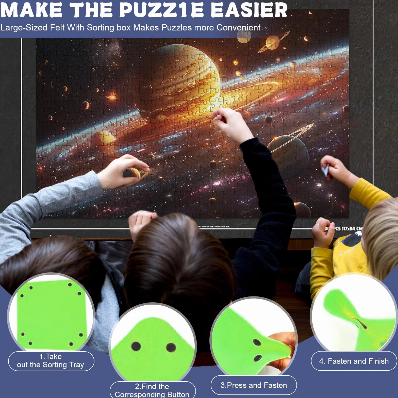 Puzzle Mat 3000 Pieces Non-Slip Roll to Store