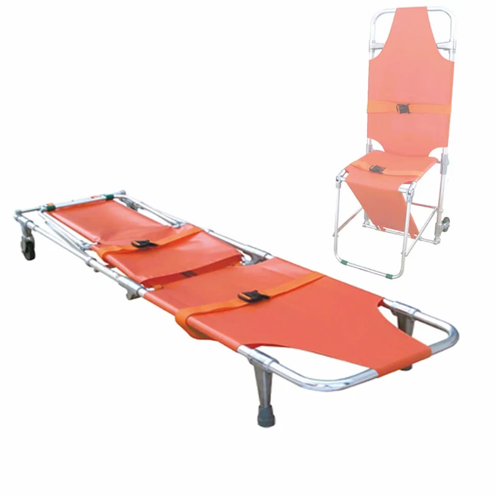 Silla Plegable 2 en 1 para Camilla de Ambulancia, Silla Camilla de Emergencia, Camilla portátil, Elevador de Escalera Ligero de aleación de alumbre, Silla Plegable para evacuación, Ayuda a la movili