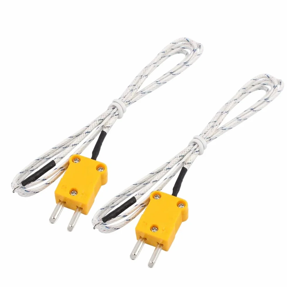 Sonda Termopar Tipo K -50~400C 1 metro Sensor de Temperatura 5 Unidades