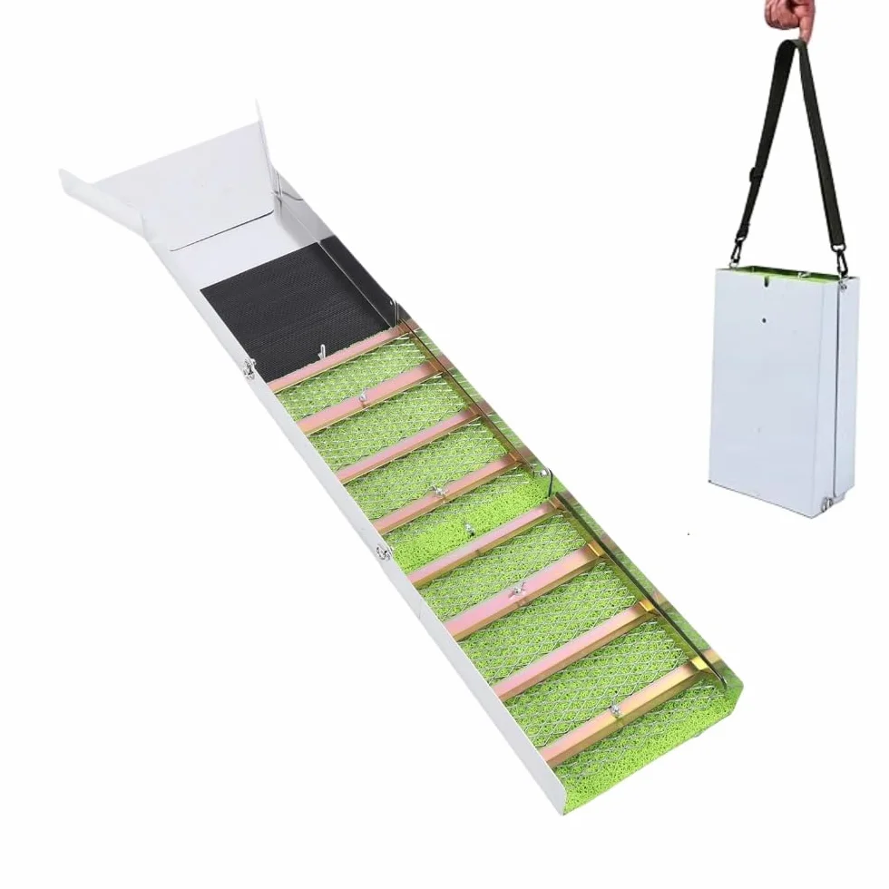 Caja de compuerta plegable de aleación de aluminio de 50 pulgadas, caja de compuerta plegable de 127 cm, equipo de minería de oro de aleación de aluminio, caja de compuerta portátil
