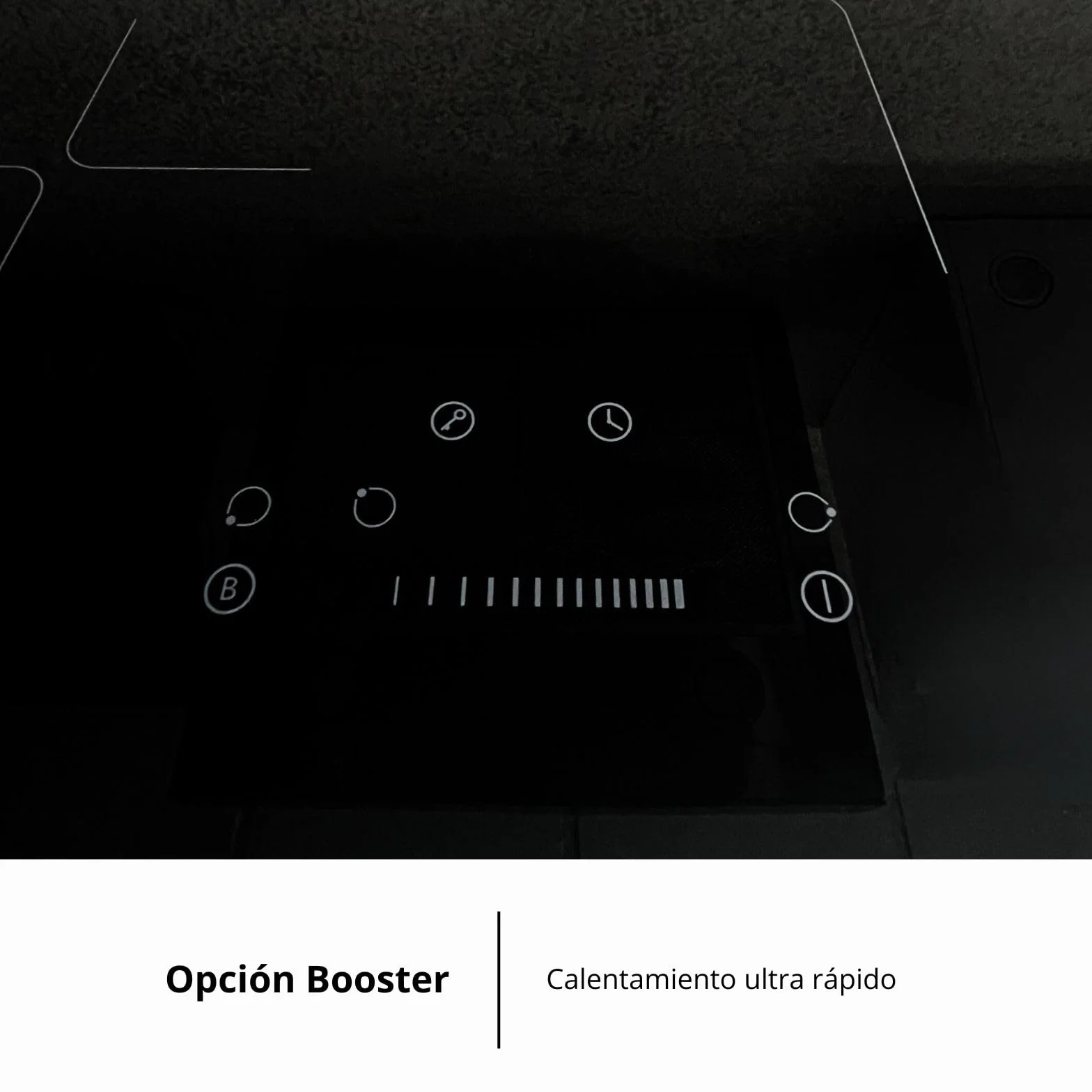 Corberó Placa de Inducción CCIM374 7400W 3 Zonas de Cocción Zona Extra Grande 29 cm Control Táctil Slider Booster Temporizador Bloqueo Seguridad