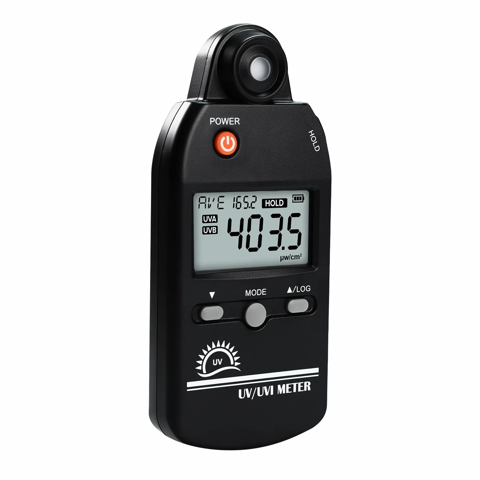 Medidor UV digital UVB 280-400 nm UV/UVI conmutable 0-5000 μW/cm² detector registro datos 100 grupos