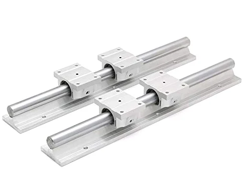 SET: 4 rodamientos lineales TBR20UU / 2 rieles compatibles TBS20, 400 mm