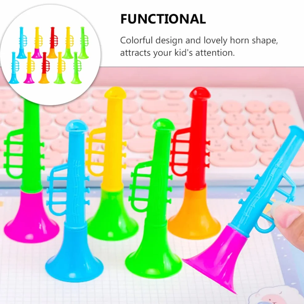 TOYANDONA 30 Unids Instrumentos Musicales Juguetes Buglet Pequeño Silbato Vertical Trompeta
