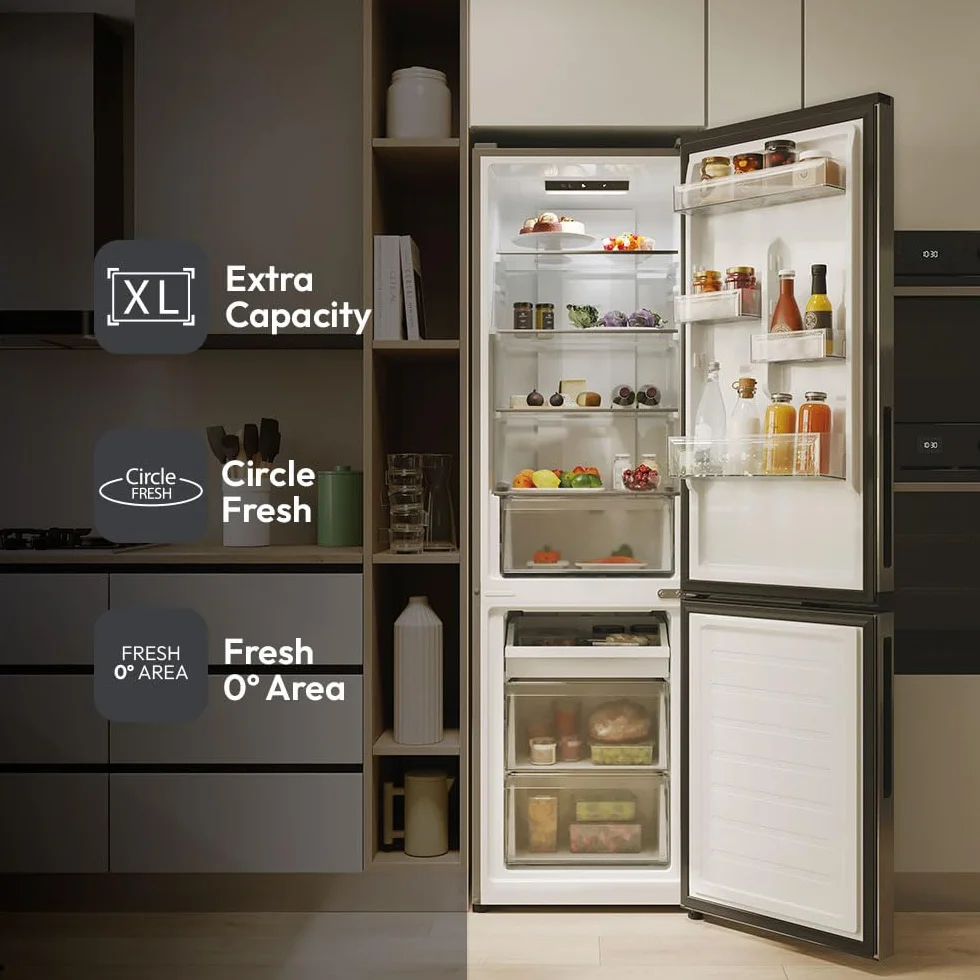 CANDY City Fresco 300 CNCQ2T518EX Frigorífico Combi 280L Total No Frost Inox
