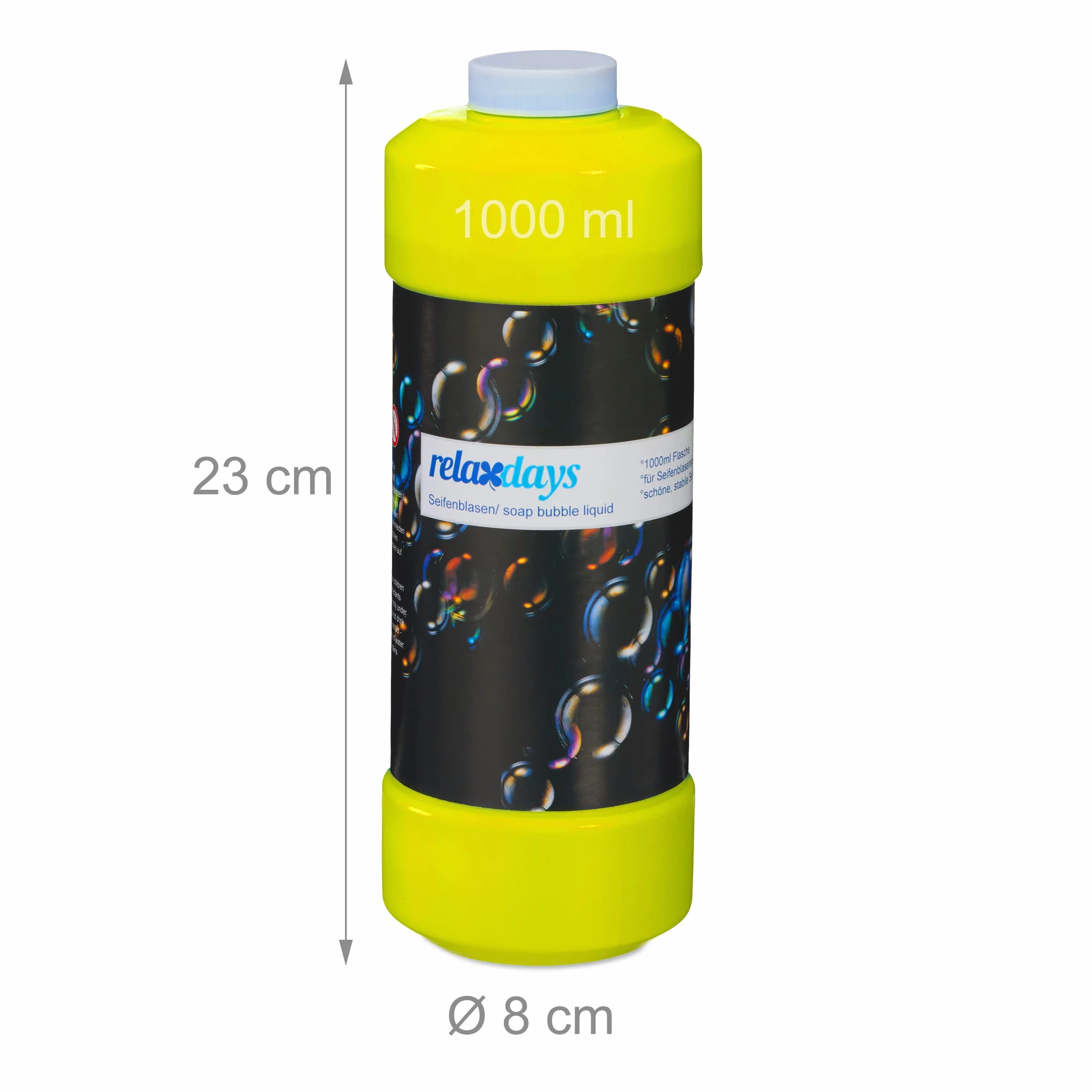 Relaxdays Líquido Burbujas Jabón Set de 3 1 Litro Solución Pompas para Máquina