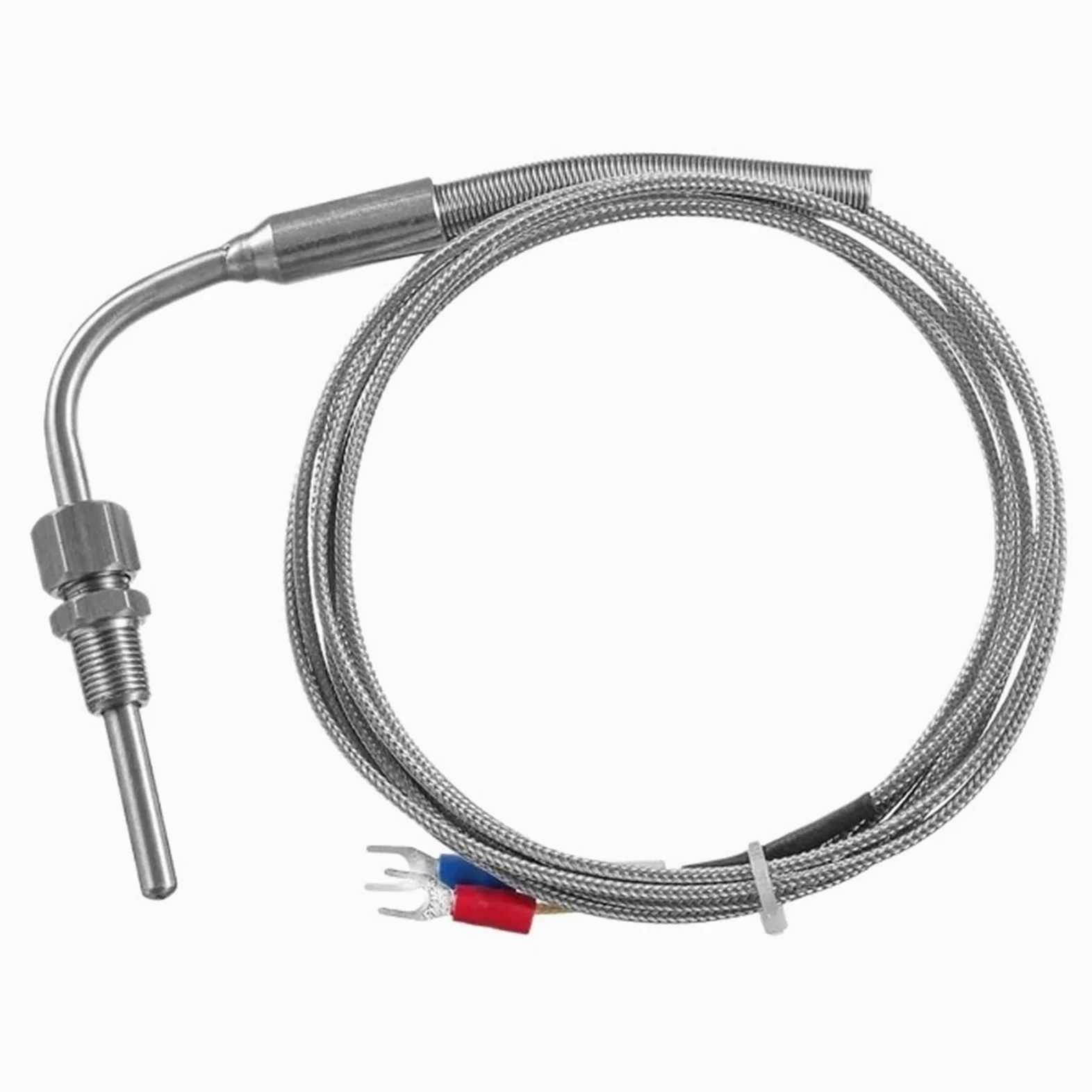 Sonda móvil de acero inoxidable tipo K con sensor de temperatura termopar 1M/2M/3M/4M/5M Cable para controlador de temperatura (cable 4M)