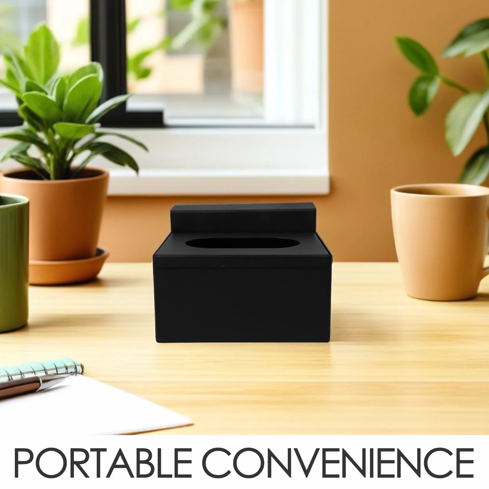 BETOOKY Dispensador Portabilidad Guantes de Acero Inoxidable Negro Transparente para Cocina
