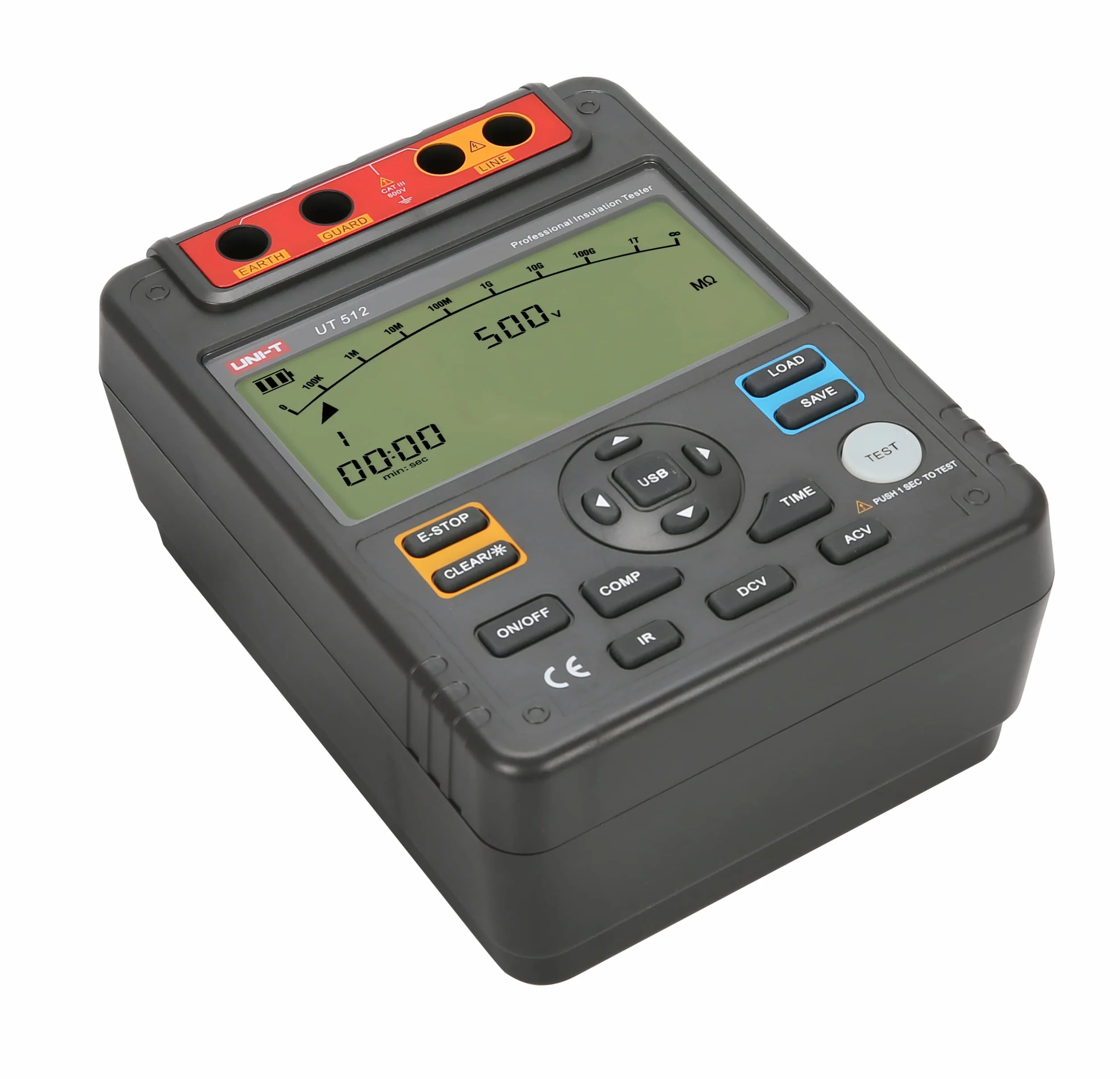 UNI-T UT512 Serie UT510 Probador de Resistencia de Aislamiento, 500V-2500V