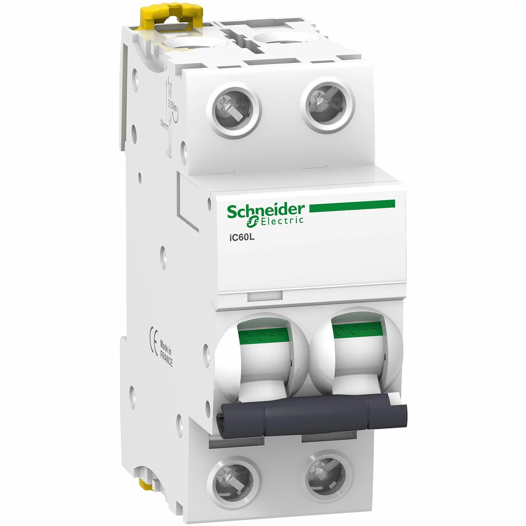 Schneider Electric A9F92206 Interruptor Automático Magnetotérmico Ic60L, 2P, 6A, Curva Z