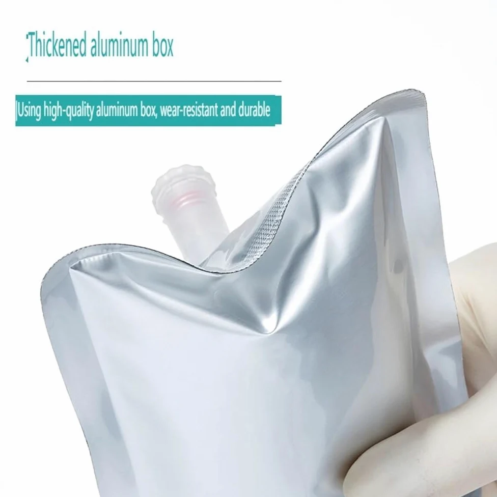 Cristalería de Laboratorio Bolsas de muestreo de papel de aluminio con doble válvula (5 unidades, 0,1/0,5/1/2/3/5/10/15 l)(8L Double valve)