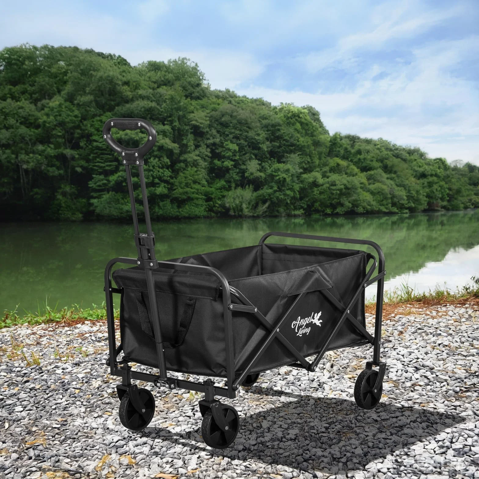 Carro Plegable Angel Living 200L 100KG 5'' Ruedas Mango Ajustable