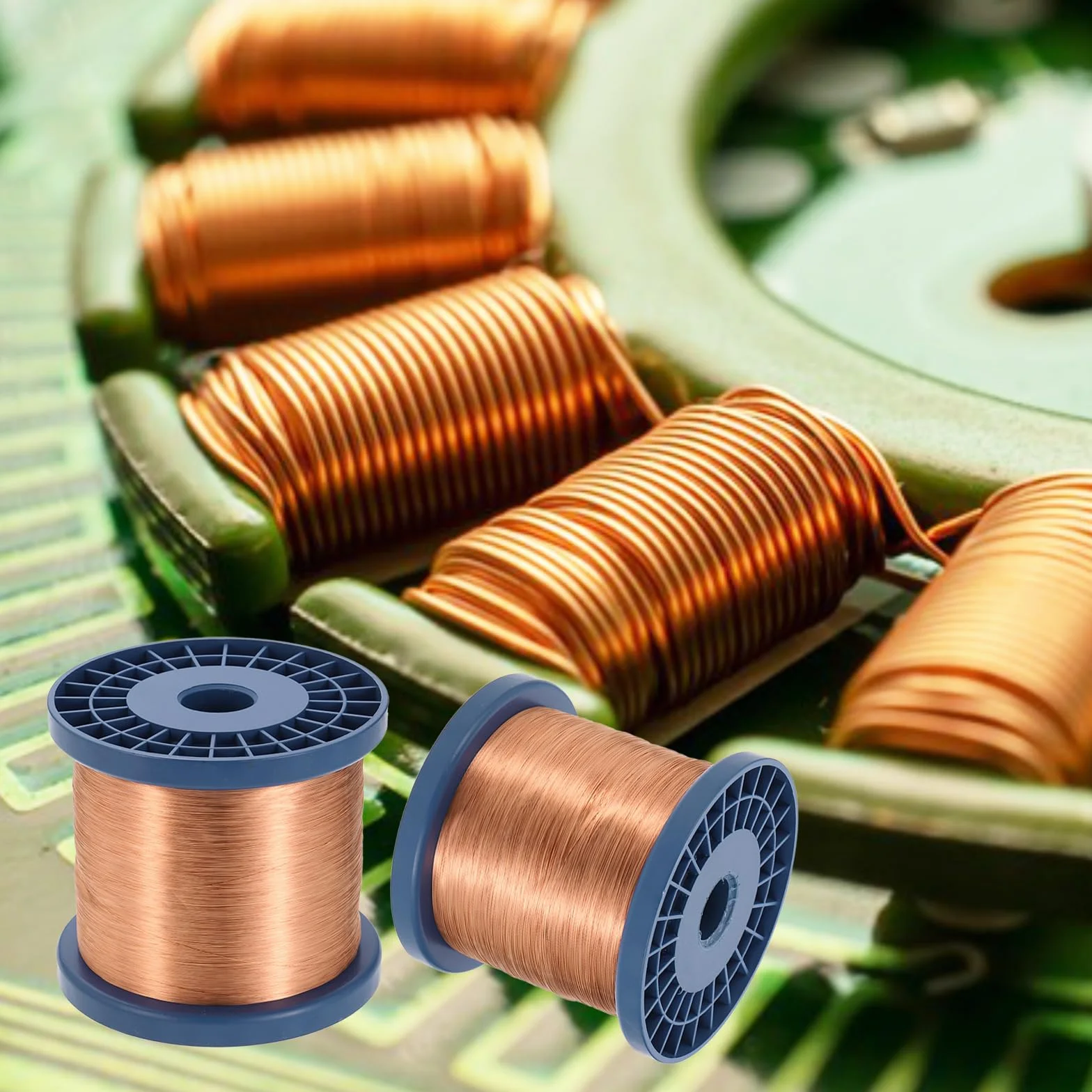 QUARKZMAN Alambre Esmaltado 22 AWG, Alambre De Cobre Esmaltado Calibre 22 48 Oz Bobina Magnética Para Transformador, Motor, Eléctrico, Grado F 311 Fahrenheit (155 Celsius)
