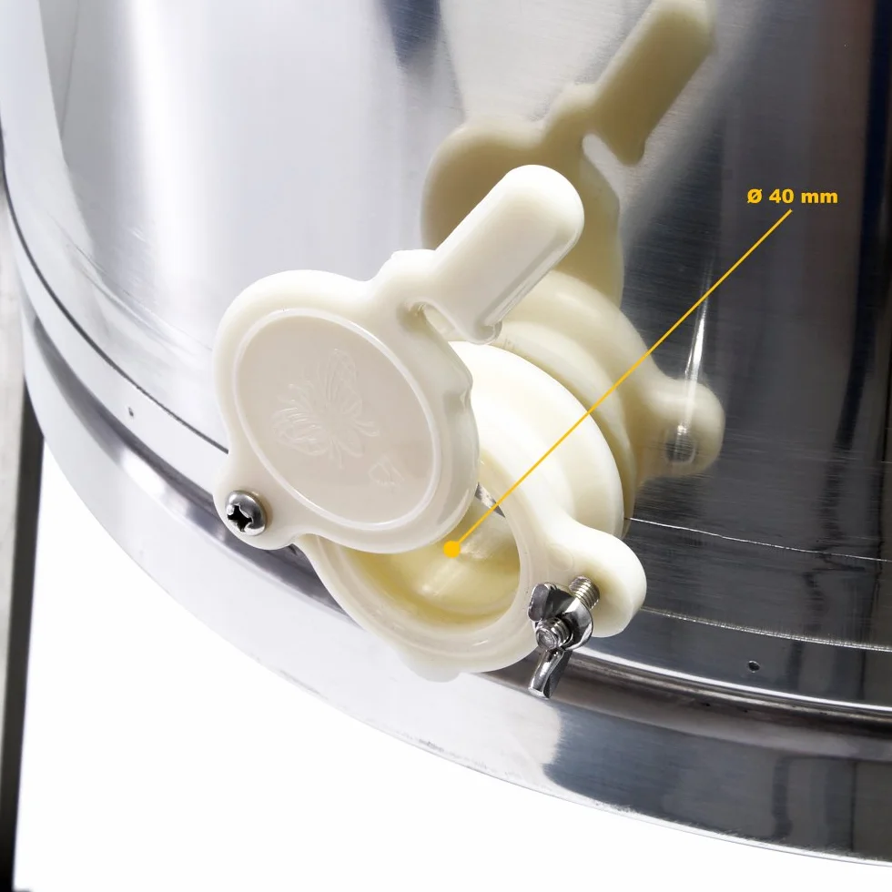Extractor manual de miel, centrifugadora DNM, para 4 marcos de panales, de acero inoxidable
