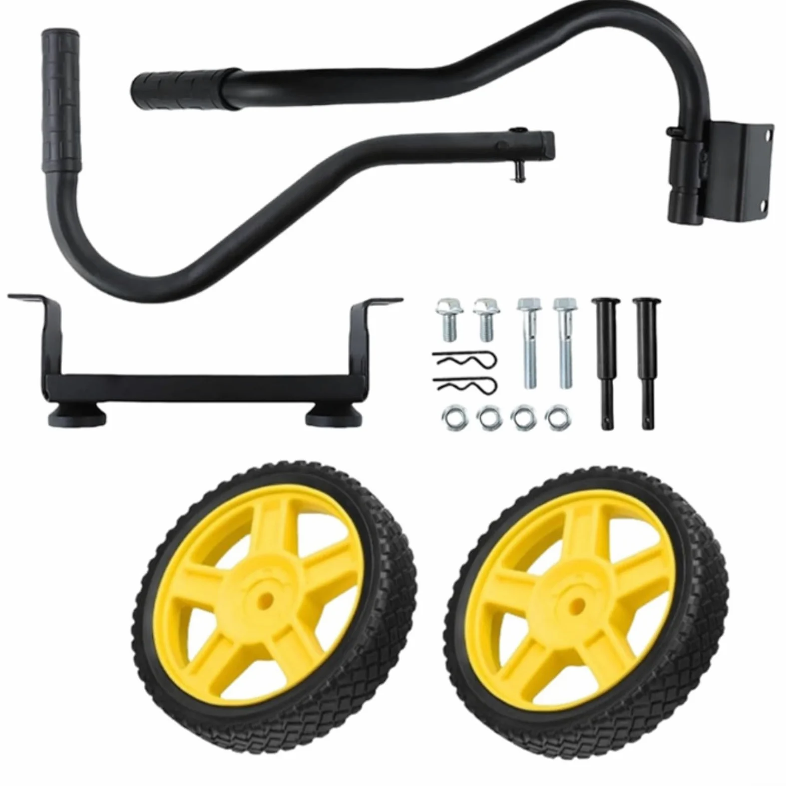 Kit de rueda generadora amarilla resistente con maniobra de mango y neumáticos fiables, para unidades de 2800-4750 vatios