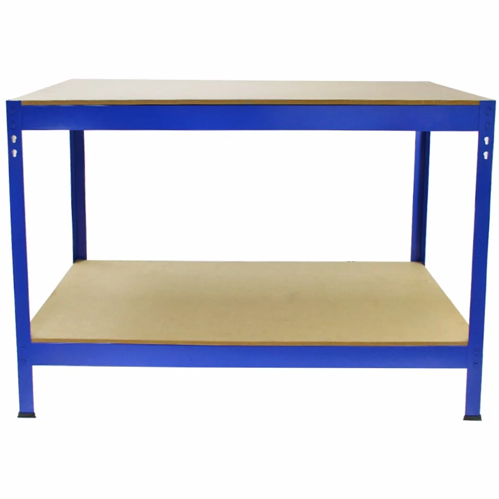 Mesa de Trabajo Metálica Q-Rax de Acero Sin Tornillos 120cm x 60cm x 90cm Banco de Trabajo Metálico