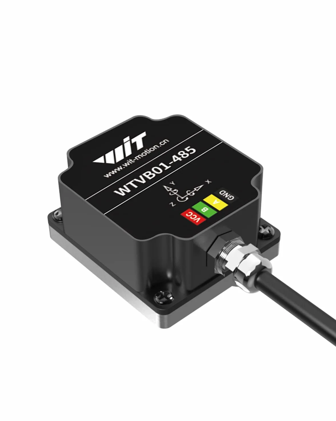 [Sensor de Vibración Modbus RS485] WTVB01-485, transductor impermeable IP68, detector de vibración de aceleración y velocidad angular de 9 ejes, módulo de monitorización de motores.