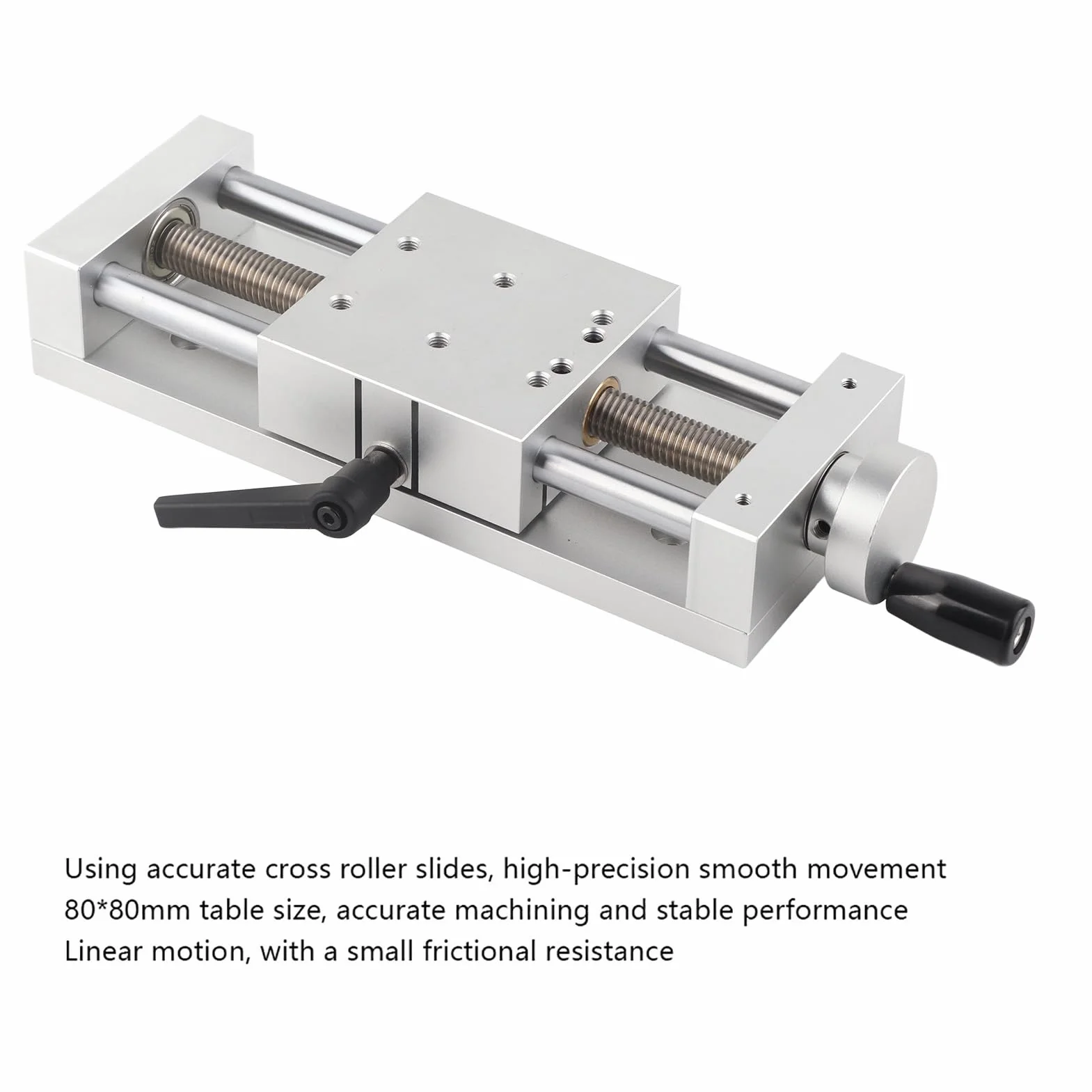 Mesa Deslizante de Etapa Lineal, Aleación de Aluminio Resistente a la Corrosión Mesa Deslizante de Etapa Manual Tratamiento Superficial de Oxidación Anódica para Equipos de(Carrera 100 mm)