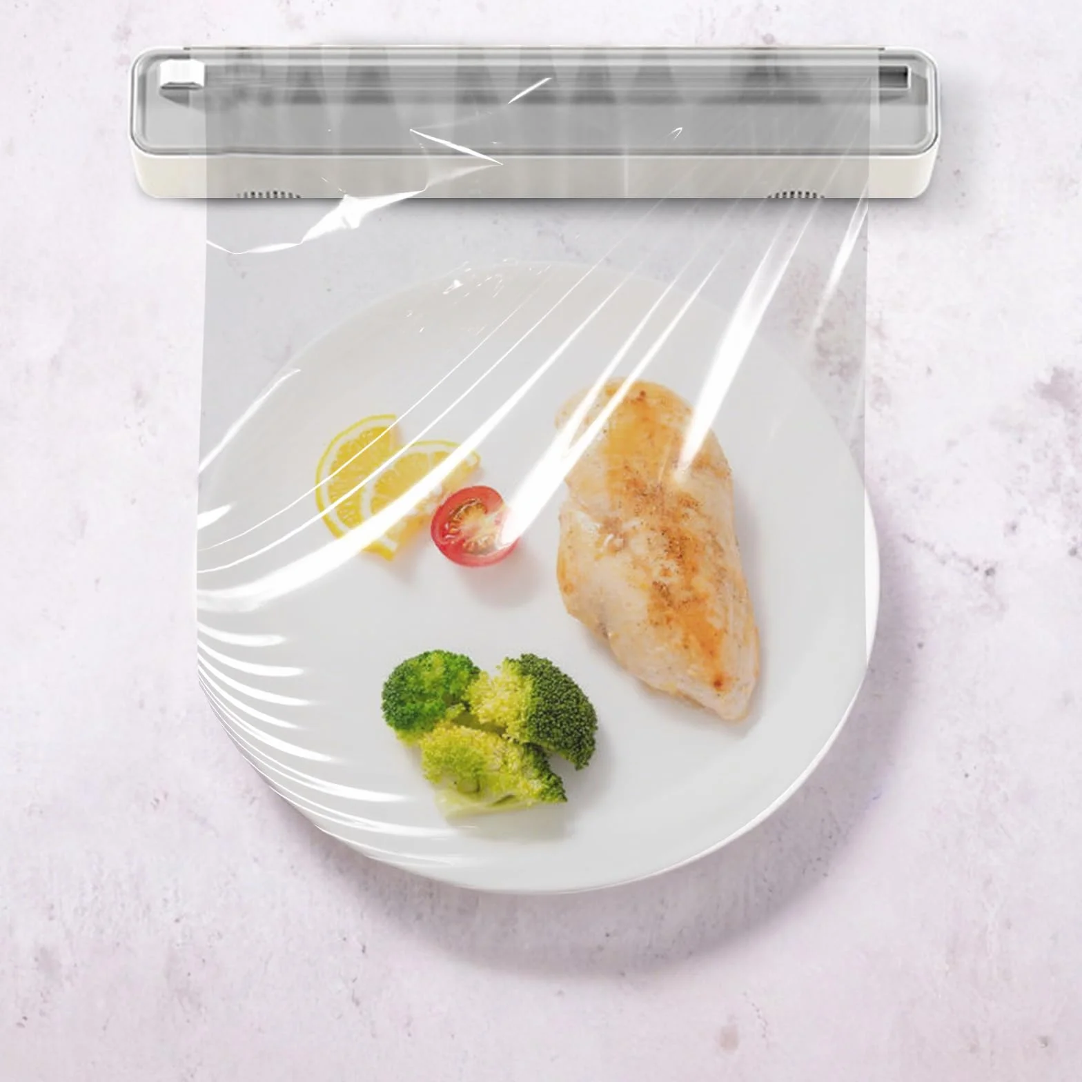 Dispensador de Film y Papel de Aluminio, Cortador de Cocina, Rellenable