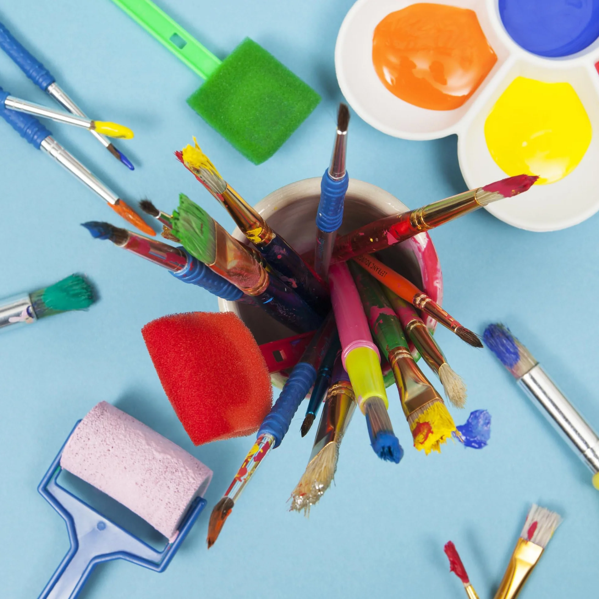 Lefranc Bourgeois Pincel para Pintura Niños Pelo de Pony Madera FSC Acuarela Témperas Gouache Tinta Acrílico Tamaño Nº4
