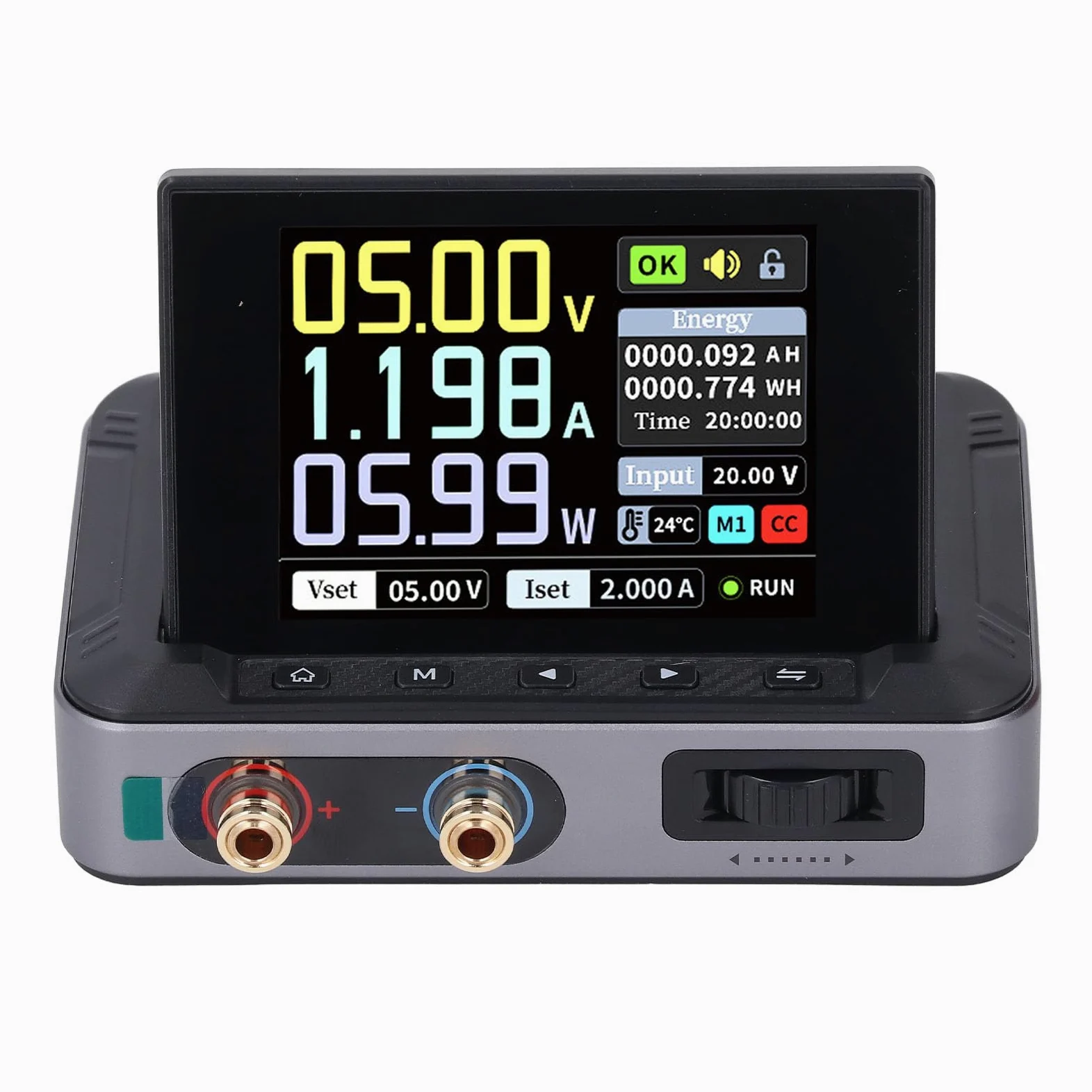 Cocoarm Fuente de Alimentación DC Portátil, 0-30V 0-5A 0-150W Fuente de Alimentación DC Programable Ajustable con Pantalla IPS de 2.8 Pulgadas, para Tareas de Mantenimiento y Depuración