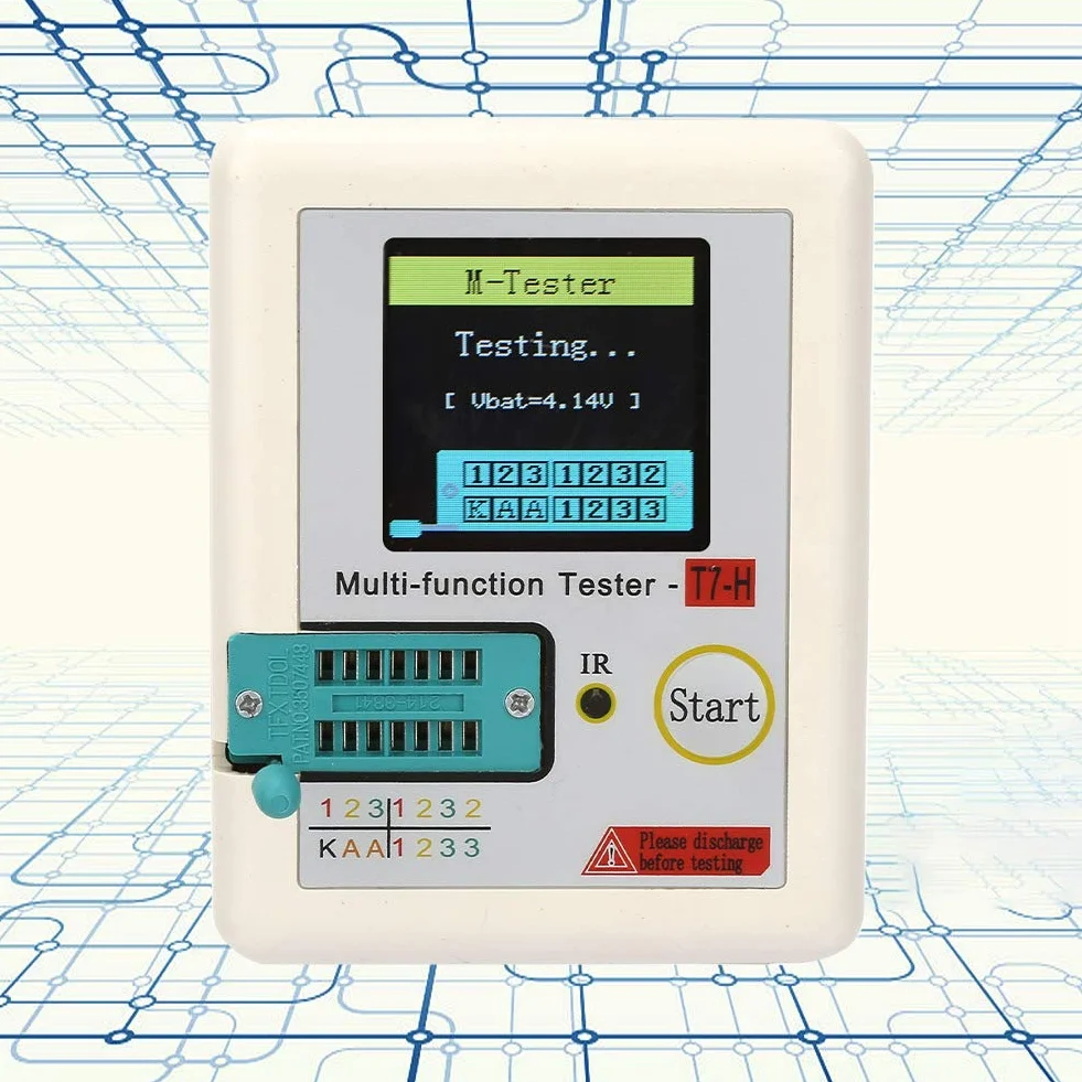 KENANLAN Tc2 Metros Graphic TC T7-H TFT Transistor Tester Gráfico Pantalla Multifunción Prueba