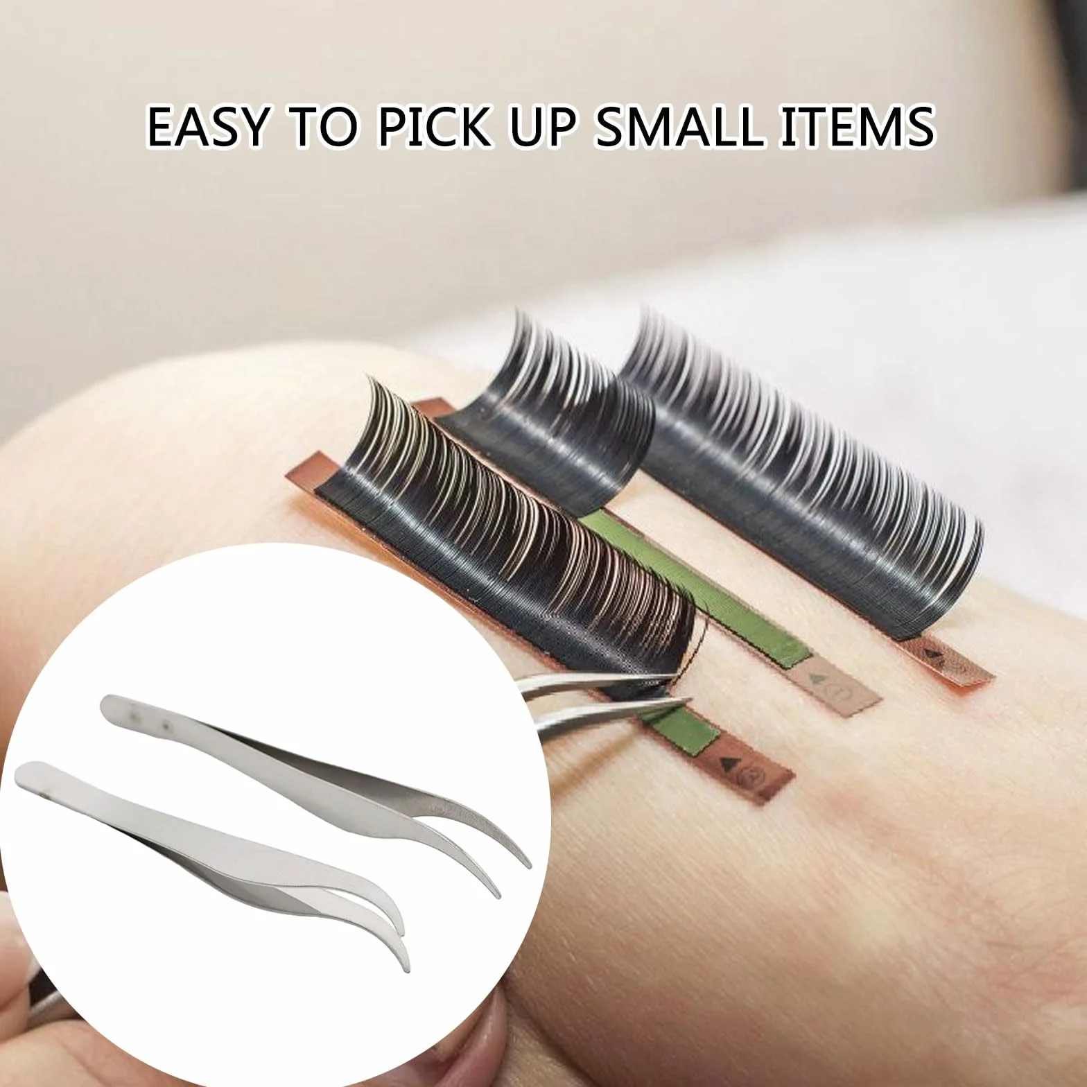 Pinzas de acero inoxidable 5 piezas para eliminación de astillas y cuidado de cejas, herramienta de belleza profesional