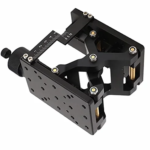 FTVOGUE Carril de guía lineal Deslizamiento Ejes Z Escenario lineal Giro manual Ajuste fino Plataforma Mesa deslizante Carga de carrera grande SPZ120, slider