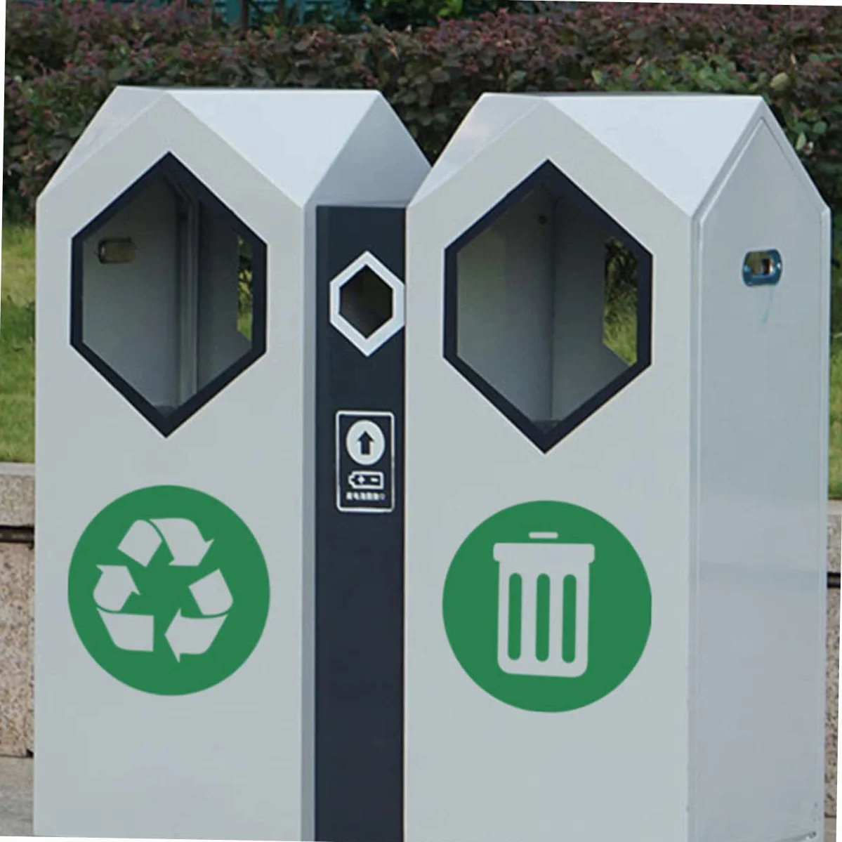 Pegatinas de Reciclaje PVC Adhesivas Pequeñas para Cubo de Basura Clasificación Residuos Hogar Oficina